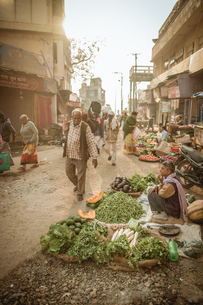 A busy market street, Varanasi, India — Glenn Alderson